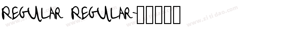 Regular Regular字体转换